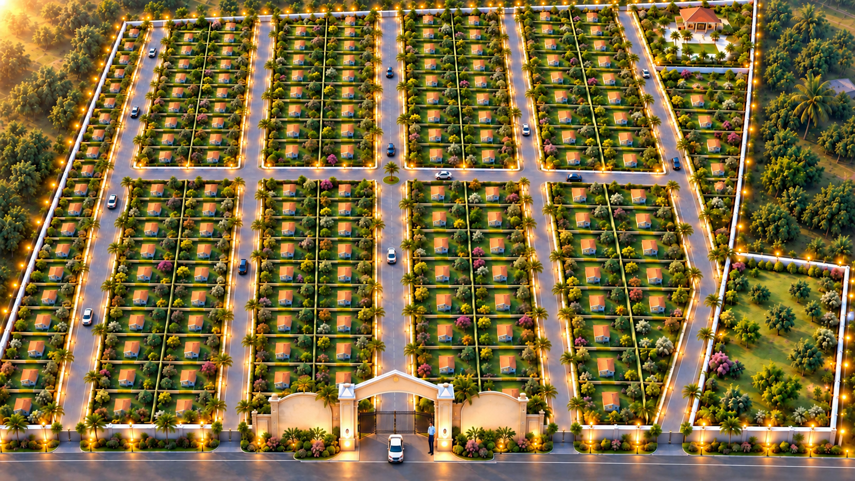 Artist impression of the planned Gomukhi Farms community layout