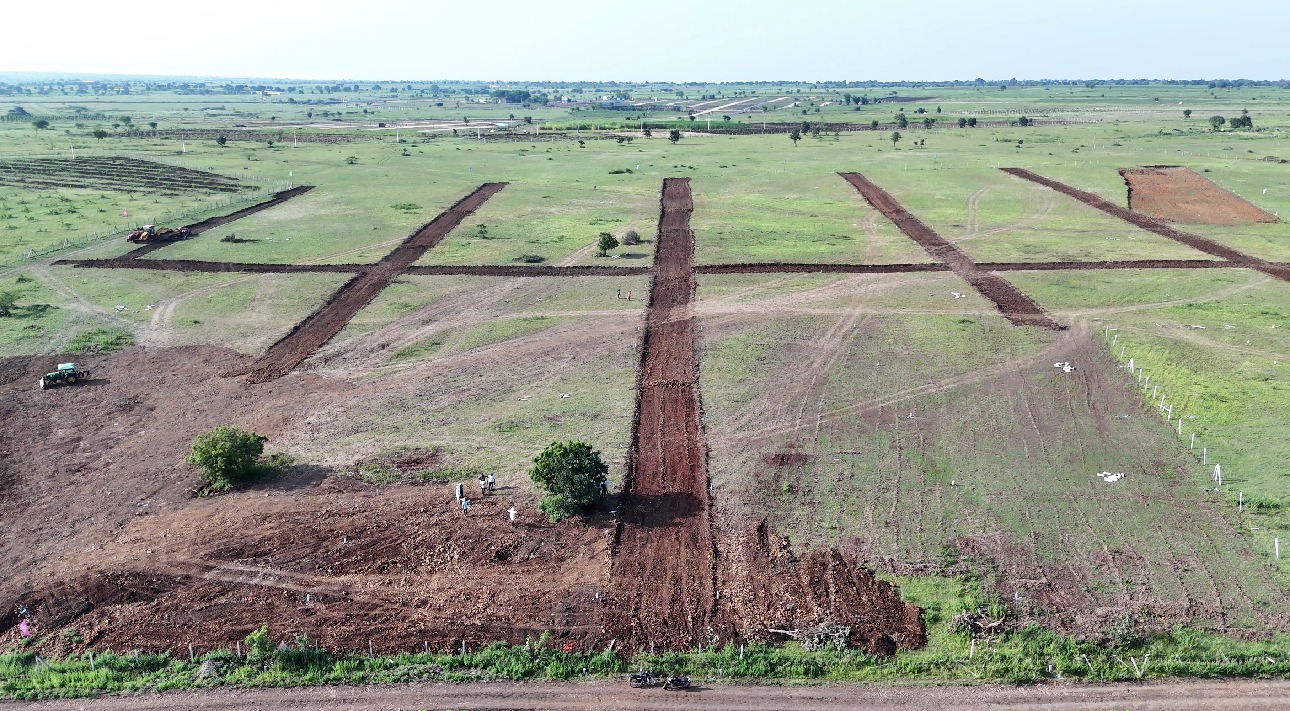 The site from above: Actual site photograph